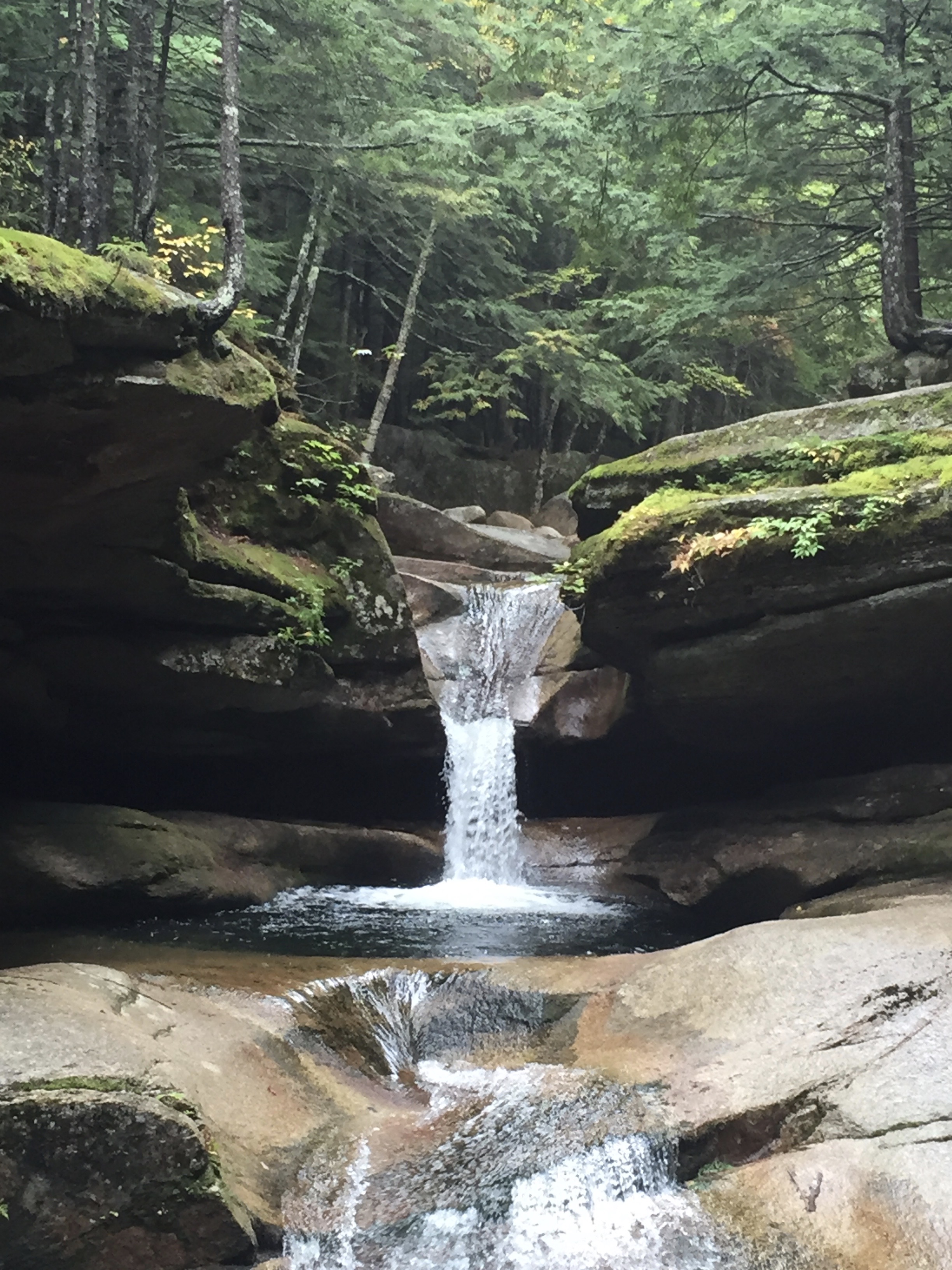 A beautiful waterfall.