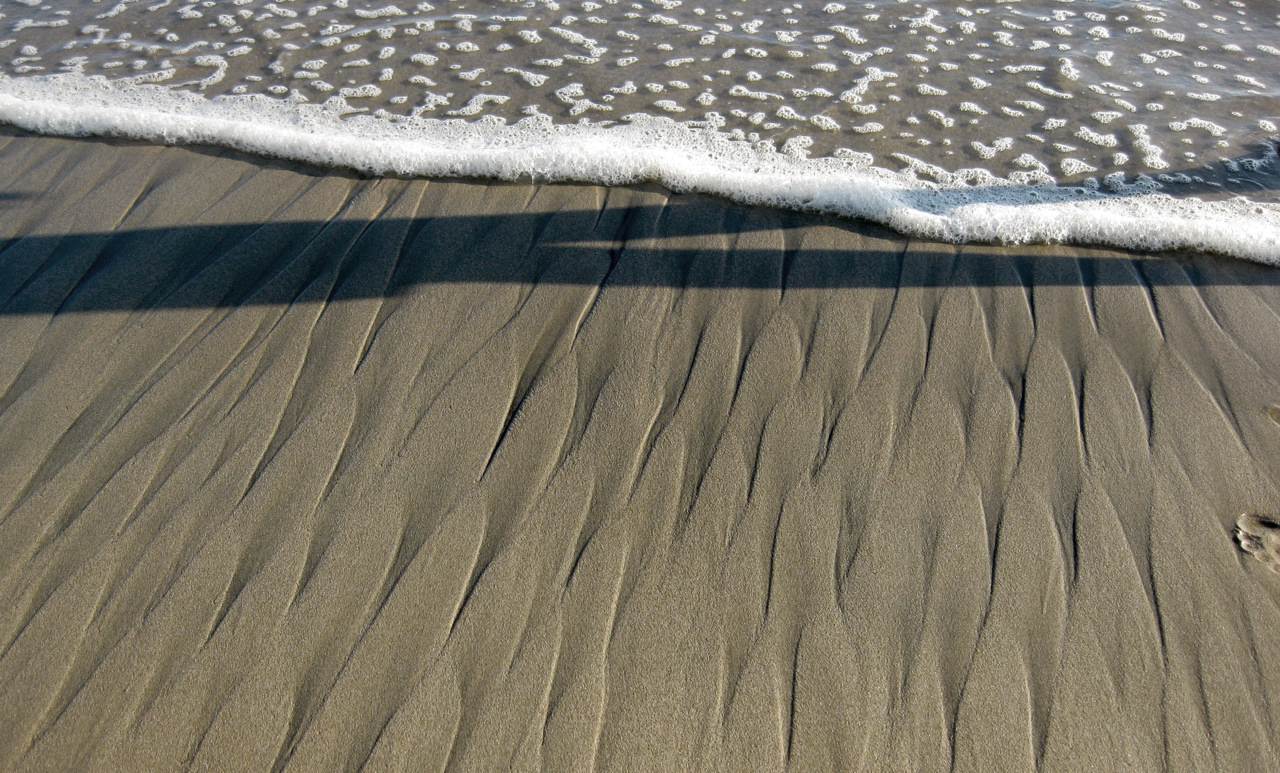 Patterns in the sand.